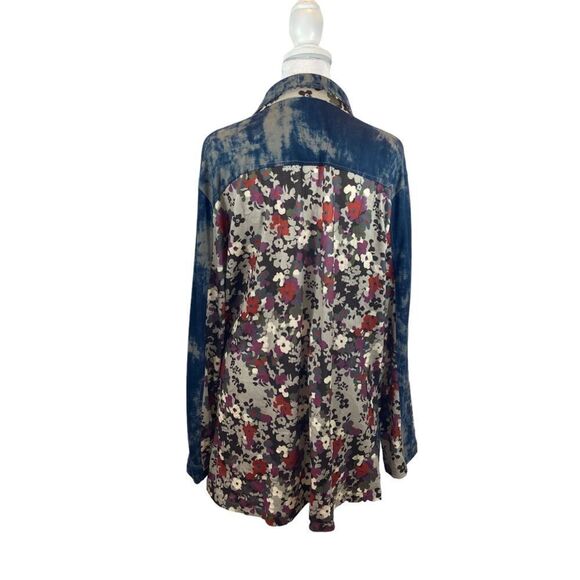 Ladies Simply Couture‎ Brand Button Down Floral Blouse Size Large - Picture 5 of 13